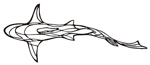 FLYUFO Metall Fisch Wandkunst Dekor, 3D Modern Stil Wanddeko, Marine-Dekor, Wanddekoration Deko Wandschmuck, Wanddekoration für Hausgarten, Schlafzimmer 46 * 20cm