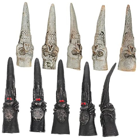 Beavorty 40stücke Halloween Fingerhandschuhe Teiliges Gruselige Nägel Zubehör Für Cosplay Und Partys Spider Skull Design Kostüm-accessoires Für Halloween Veranstaltungen