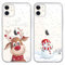 Yoedge 2 × Weihnachten Handyhülle für Apple iPhone 11 Hülle 6,1, Transparent Weihnachts Schutzhülle mit Muster Aesthetic, TPU Silikon Christmas Case Cover für iPhone 11, Weihnachtsbaum