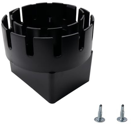 Pastlla Adaptateur de tuyau de descente de gouttière pour tuyau de drainage, extensions de bec de descente, convient pour gouttière carrée de 7,6 x 10,2 cm, tuyau de vidange rond en PVC de 7,6 cm ou