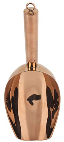 Cuchara De Hielo Con Base Redonda En Forma De U, Pala De Hielo De Acero Inoxidable Para El Hogar, Máquina De Hielo, Pala De Utilidad Para Máquinas De Hielo, Bares, Restaurante(Cobre)