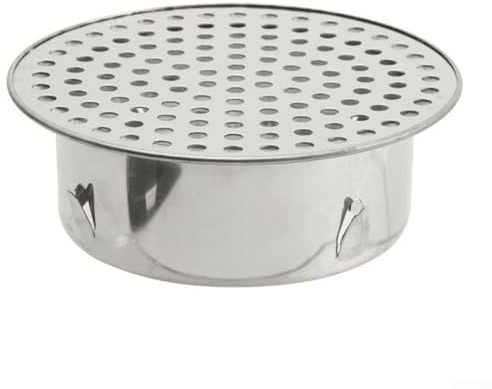 Stainless Steel Drain Cover Leaf Guard Debris Filter Insert Fitting For Outdoor PVC Pipe Floor Drainage Gutter Balcony Drain Hole Accessory(160 tubes)