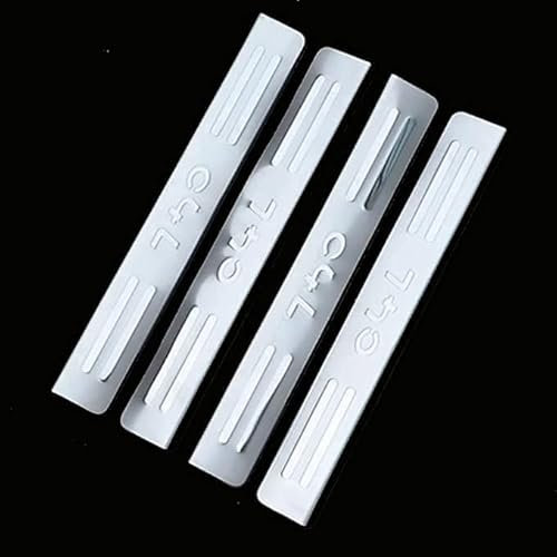 4 Baguettes Autocollantes pour seuil de portière en Acier Inoxydable pour Citroen C4 C4L 2012-2016, Seuil De Porte Extérieur Housse De