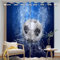 FABTOP Fußball Gardinen Verdunklungsgardine, Fußball Vorhänge Blickdicht Verdunkelungsvorhang, Sport Fußball Gardinen Mit Ösen Jungen Kinder (2,100×140BxH (50×140cm×2))