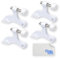 Kare & Kind 4X White Hinge Pin Door Stoppers - with Protective Bumper Tips - Easy to Install - Prevents Wall and Door Damage - Heavy Duty and Adjustable - Home, Office, Patio Doors