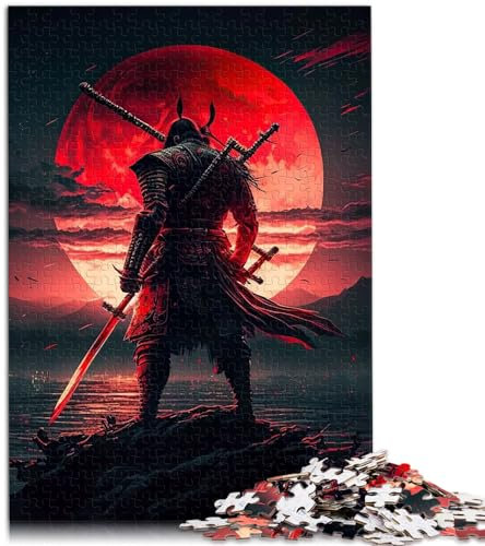 1000-teiliges Puzzle, Samurai, geeignet für Erwachsene und Kinder ab 12 Jahren, Holzpuzzle, anspruchsvolles Spielpuzzle, Größe: 50 x 75 cm