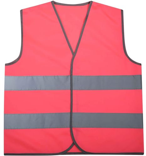MSemis Gilet Ad Alta Visibilità per Bambini Ragazzi Gilet Rifrangente Gilet Volontario Giubbotto di Sicurezza Riflettente per Corsa Ciclismo Escursionismo e Gite Scolastiche Rosa 4-6 anni