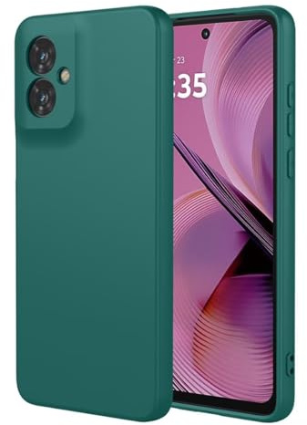 COMAKU Liquid Silicone Case für Motorola Moto G55 5G Hülle, Premium Silikon stoßfeste Handyhülle mit [Weichem, Kratzfestem Mikrofaserfutter] für Motorola Moto G55 5G - Grün