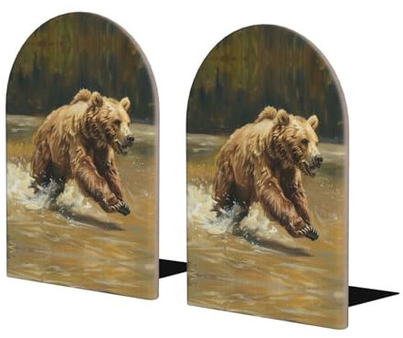 Serre-livres en forme d'ours pour étagères, serre-livres et organisateur de bureau, bloque-livres pour livres/films