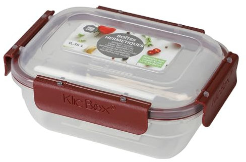 Mini Butter Dish Keeper Container with Clip Lock Lid Butter Cheese Holder Keeps Butter Fresh Fridge Countertop Food Meal Prep Lunch Storage Kitchen, Dishwasher & Microwave Safe (Dark Red, Rectangle)