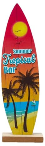 Surfboard Decor - Sommerpartydekorationen - Sommerholzschild, Partydekorationen Für Wand, Tropischer Tisch