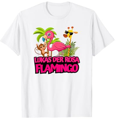 Lukas der rosa Flamingo Wackelkontakt Malle B06 Zebra T-Shirt