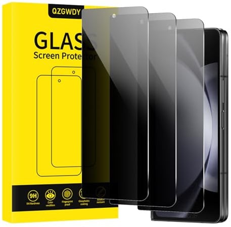 QZGWDY Verre Trempé Anti-Espion pour Samsung Galaxy Z Fold 4/5, Lot de 3 Film Protection Écran Vitre Protecteur Protege Sans Bulles, Dureté 9H, Facile à Installer