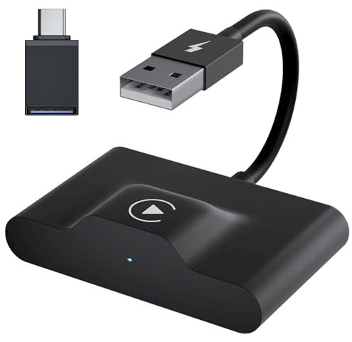 Adattatore wireless CarPlay, compatibile con Apple CarPlay, adattatore wireless UK, dongle Bluetooth Car Play per auto cablato di fabbrica, per auto dal 2015 iPhone 6 e superiori iOS 10 e superiori