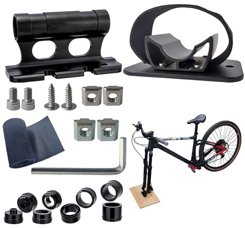 Kit di supporto per forcella e ruota posteriore per bici, portabici con attacco a sgancio rapido in lega di alluminio per auto, camion, SUV, trasporto e stoccaggio, adattatore per barra per bici