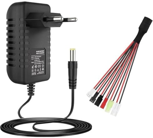 Universal 2.4V 3.6V 4.8V 6V 7.2V 8.4V 9.6V 12V RC aa Batterie akku ladegerät NiMh NICD Kit mit Mini Tamiya SM 2P JST XH Futaba Stecker, 2S 3S 4S 5S 6S 7S 8S 9S 10S Fernbedienung Spielzeug auto airsoft