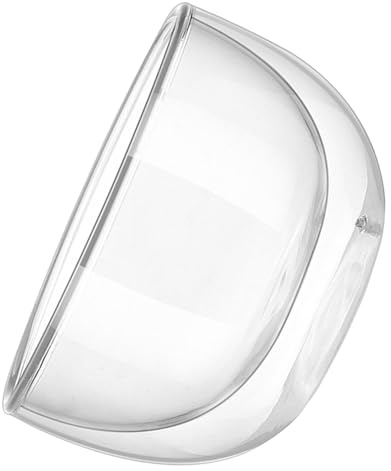EXHUMKY Doppelwandige Glas Schale Hitzebeständig Transparent Dessert und Salatschüssel für Obst Eisbecher Smoothies Bruchfest Mikrowellengeeignet Stilvolles Kristalldesign