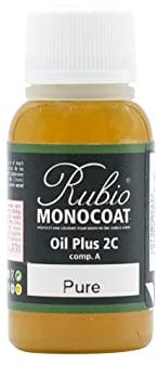 Rubio Monocoat Holzöl-Finish 0.8 m² - Pure | Oil Plus 2C | Schnell trocknendes, umweltfreundliches Leinsamen-Holzöl für den Innenbereich | Protector | 20 ML