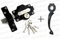 70mm Long Throw Gate Lock Double Locking 5 Key Stainless Steel With Black Handle