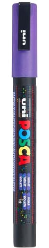Faber-Castell uni-ball 186579 - Marqueur POSCA à pointe ogive fine, violet pailleté
