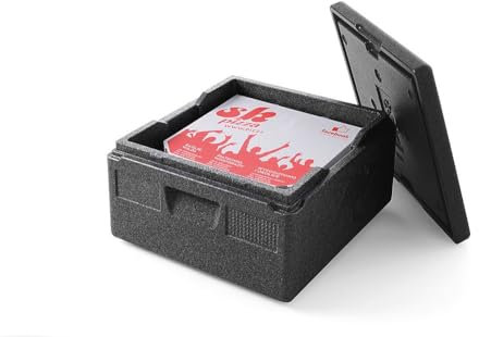 HENDI Thermobox, mit seitlich versenkten Griffen, Hält Temperaturen von -20°C bis +110°C stand, Innen: 350x350x(H)175mm, 21L, 410x410x(H)240mm, Polypropylen