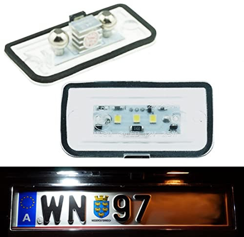 Do!LED 1103-4D LED Kennzeichenbeleuchtung passend für Mercedes Benz C-Klasse W203 Limousine Nummernschildbeleuchtung Kennzeichenleuchte Nummernschildleuchte mit E-Prüfzeichen Xenon Optik