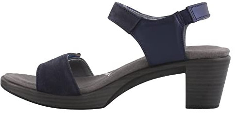 NAOT Intact Damen-Sandalen, Navy Velvet Nubuk / Polar Sea Lthr/Pewter Lthr, 39/39.5 EU