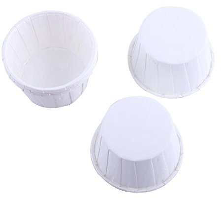 Cupcake Wrapper, Haofy 100 Stück Mini Muffin Papierförmchen, Papier Backbecher für Cupcake/Kuchen/Schokoladen/Candy/Muffin, für Hochzeit, Geburtstag, Party (Reines Weiß)