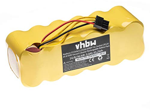 vhbw 1x batería Compatible con Haier SWR-T321, SWR-T322, SWR-T325, SWR-T320 Robot Limpieza (3000 mAh, 14,4 V, NiMH) - Reemplaza AT5186005100, LP43SC2000P