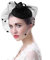 Fascinators Hut Elegant Kopfbedeckung Federn Mesh Stirnband Hochzeitskirche Haarschmuck Haar Schleier Cocktail TeaParty Haar Clip Accessoires für Karneval Kostüm Fasching Blumen Weihnachten Halloween