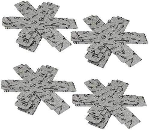 JZK 12 x Pfannenschoner Filz Pfannenschutz Stapelschutz für Pfannen Bratpfannen Töpfe, 3 Verschiedene Größe (38cm / 35,5cm / 26cm)