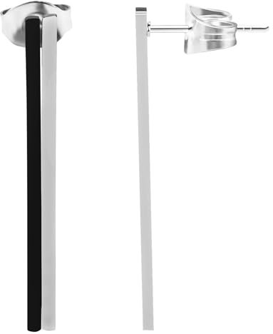 Akzent Wasserfeste Edelstahl Ohrringe Ohrstecker für Damen in Silber, 100% Wasserfest & Hautverträglich
