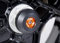GSG-Moto Sturzpads Hinterrad passend für die KTM Super Duke 1290 / GT Inlay Orange Paar NEU