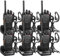 Nestling 6pcs Walkie Talkie Rechargeable Long Range Walkie Talkies 16CH Single Band Portable Handheld Two-Way Radio with LED Light Voice Prompt + Original Earpiece