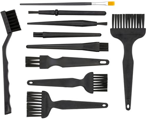 Kit de Limpieza Antiestática, 10 Piezas, con Cepillos para Placa Madre y de circuitos Impresos, Teclado, Ordenador o cámara, Cepillos antiestáticos con cerdas de Nylon, Teclado, Kit de cepillos ESD