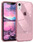 EAZY CASE Hülle kompatibel mit iPhone XR Schutzhülle mit Glitzer, Handyhülle, Schutzhülle, Back Cover mit Glitter, TPU/Silikon, Transparent/Durchsichtig, Pink