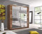 A.C. Milan German Modern Double Mirror sliding door wardrobe with LED Light Width 100cm/120cm/150cm/180cm/203cm/250cm (Oak, 180 CM)