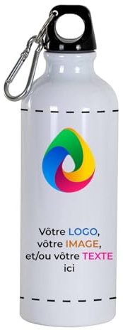 Teetaly - Bouteille d'eau personnalisée en aluminium 750 ml