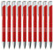 GIMEI® Metall Kugelschreiber 10 Stück | Premium Kugelschreiber Set Hochwertig, Kulli für einfaches & weiches Schreiben | Blauschreibender Kugelschreiber Rot als optischer Hingucker