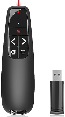 Presentation Clickers for PowerPoint, Clicker for Laptop Presentations Remote, USB Wireless Presenter Remote, Power Point Remote Clicker for Computer/Mac/PPT/Google Slide Advancer