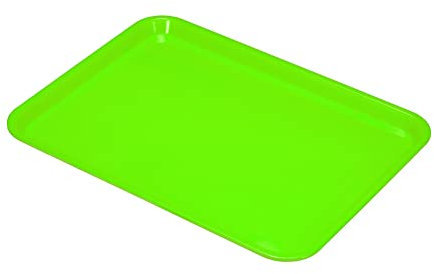 PATIKIL 12x8 Fast Food Tray, Plastic Reusable Recyclable Multi-Purpose Rectangle Serving Tray for Restaurant Home Kitchen, Green