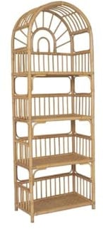 Vente-unique - Regal Irisou - Rattan Naturfarben Hell 65 cmx35 cm | Robustes Rattan | Geflochtene Ausführung | Komplett montiert geliefert