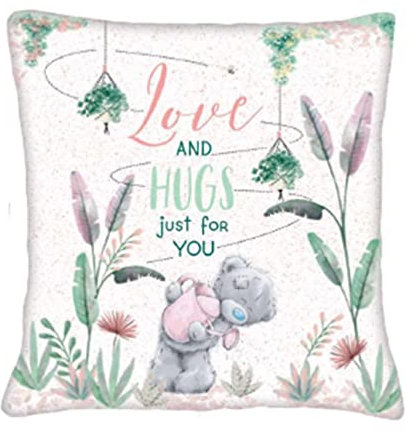 Me To You Bear Love & Hugs Kissen AGD01005, Weiß, Grün, Grau