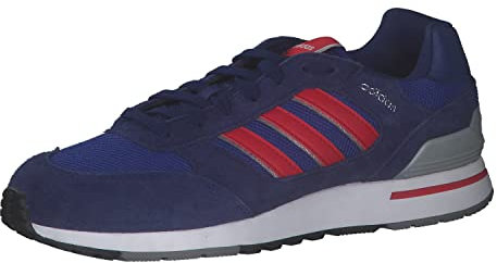 Adidas Herren Run 80S Shoes-Low (Non Football), Semi Lucid Blue/Better Scarlet/Matte Silver, 46 EU