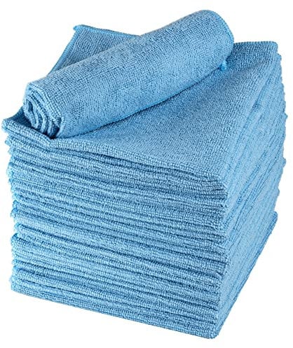 ENA Mikrofasertuch Blau (20 Stück, 40x40cm) | Mikrofaser Putztücher für den Haushalt | Waschlappen Microfaser Waschbar | Microfaser Putztuch für Auto Küche Bad