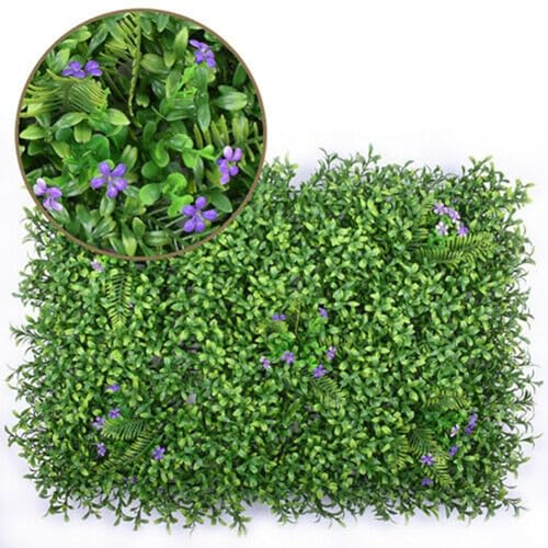 Artificial Boxwood Hedge Panels, artificial hedge trellis 60cm x 40cm,Artificial Green Grass Square Plastic Lawn Plant Home Wall Decoration