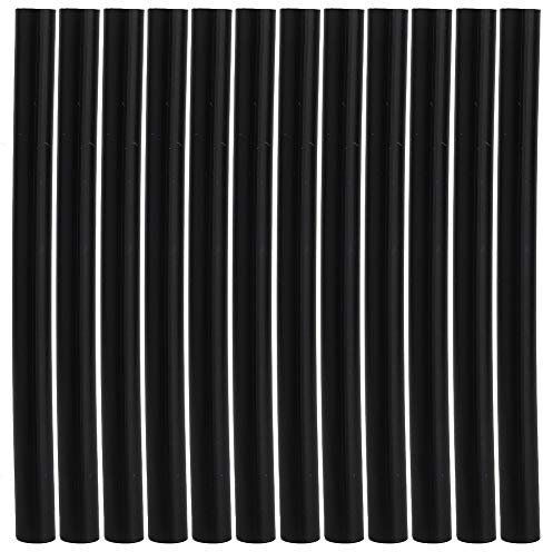 Barra de Pegamento Caliente, 12 Piezas Extensiones de Cabello Barras de Pegamento de Queratina Adhesivo Profesional para el Cabello Barras de Pegamento de Queratina Pistola de Queratina(Negro)