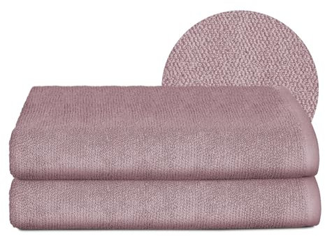 BEAUTEX Handtuch-Set Premium Frottier Sets Made in Europe, 100% Baumwolle 550g/m², Oeko-TEX Zertifiziert (Set: 2 Badetücher - 70x140 cm in Altrosa)