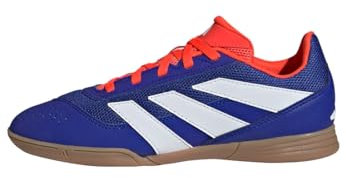 adidas Predator Club J Football Boots Indoor Sala, Botas de fútbol, Cloud White/Lucid Blue/Solar Red, 30 EU