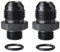 Podavelle 8AN männlich auf 6AN ORB O-Ring Boss Kraftstoffpumpenschienen-Adapter, Aluminium, schwarz, 2 Stück